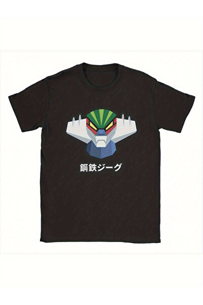 yiou trendy clothing Men's Unique KotetsuJeeg Steel Robot Pattern T-shirt