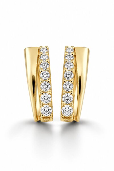 BEREN KILIÇ 14 Ayar Altın Kaplama Ear Cuff Küpe