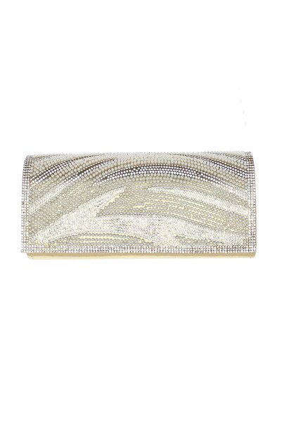 ButicCochet Plic de damă, sintetic, ButicCochet, 22x10x5 cm, cu perle și stra...