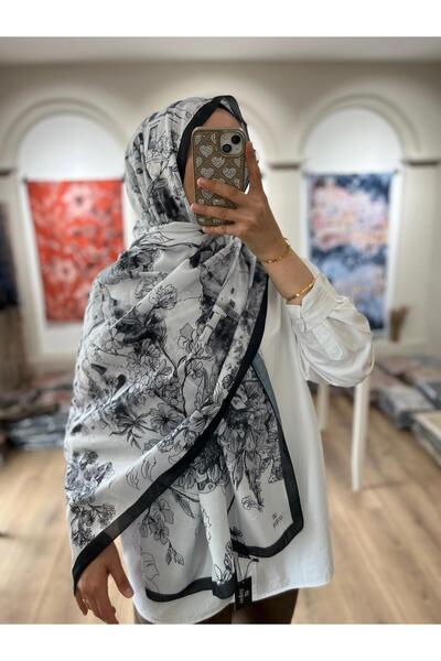 e.m ipek Florenza Pattern Soft Shawl - Black