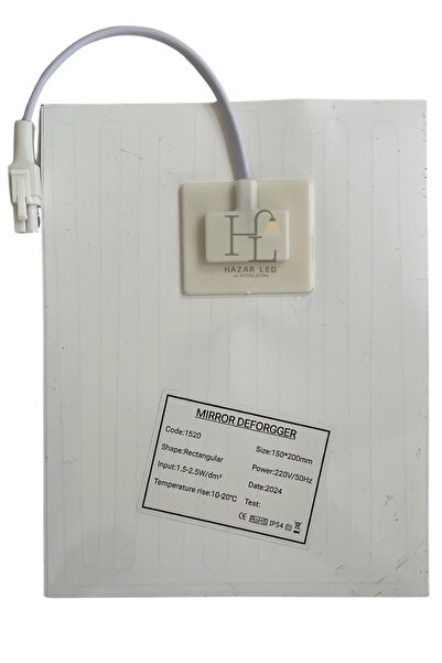220 Volt Ayna Arkası Buğu Önleyici Rezistans Banyo Ayna Arkası Buğu Çözücü Kare 15x20 Cm