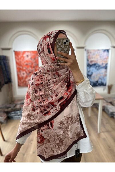 e.m ipek Florenza Pattern Soft Shawl - Borda