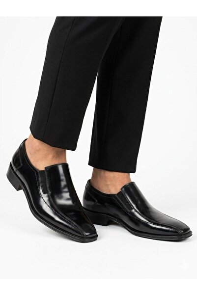 Lütfi Nevzat Onay Men's Black Genuine Leather Classic Shoes