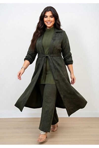 AZRA BUTİK 3-Piece Tunic Set Green