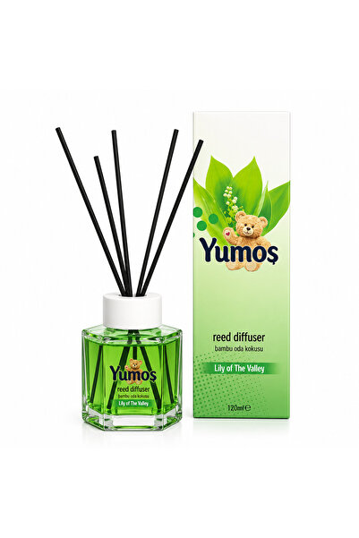 Yumoş Odorizant de cameră cu bețișoare, Yumos Lily of The Valley, 120 ml