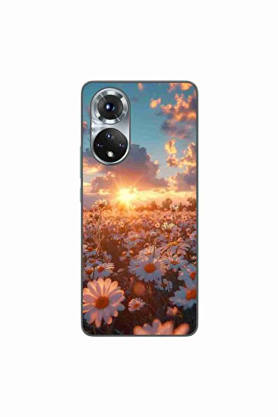 OEM Husa compatibila cu Honor 50 Silicon Gel Tpu Model Rasarit cu Flori