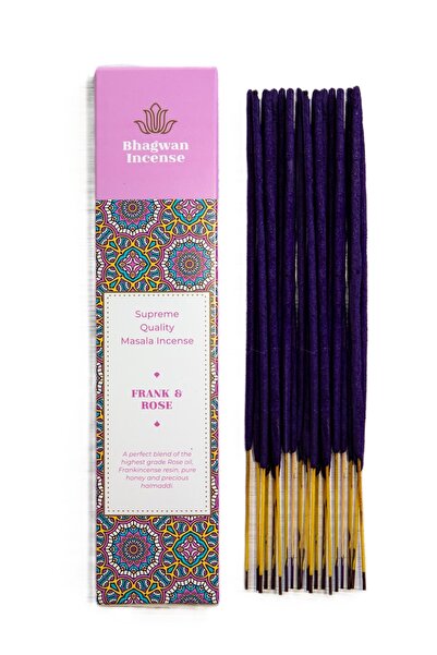 Bhagwan Incense Tămâie și Trandafir - bețișoare parfumate masala naturale pre...