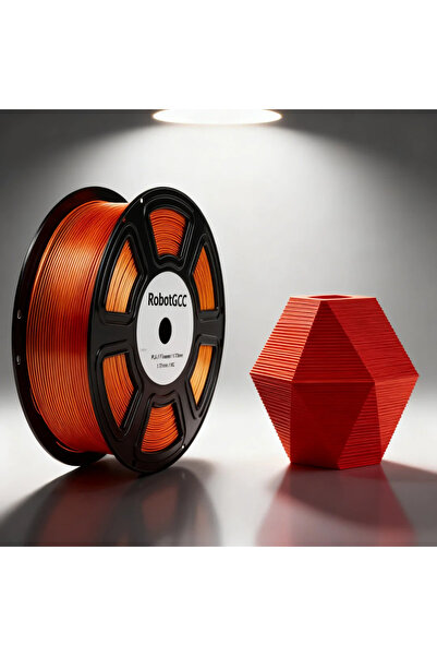 robotgcc خيط طباعة ثلاثية الأبعاد PLA حريري أحمر ذهبي 1.75 مم، 1 كجم، خيط PLA...
