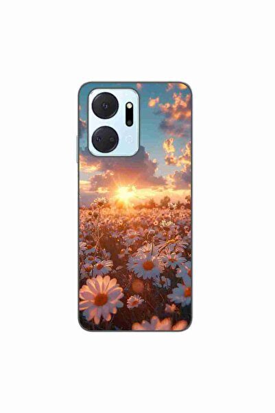 OEM Husa compatibila cu Honor X7a Silicon Gel Tpu Model Rasarit cu Flori