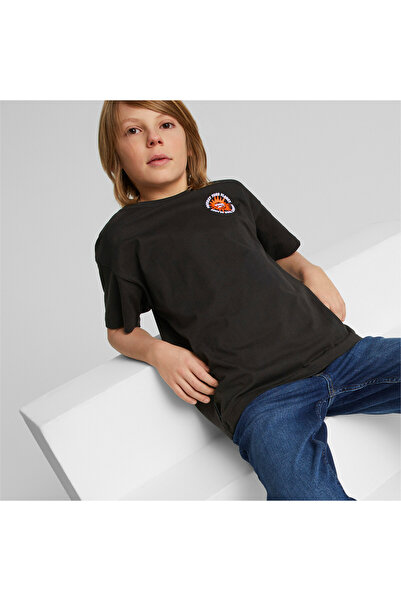 Puma Youth Boys Downtown Graphic Tee - Black