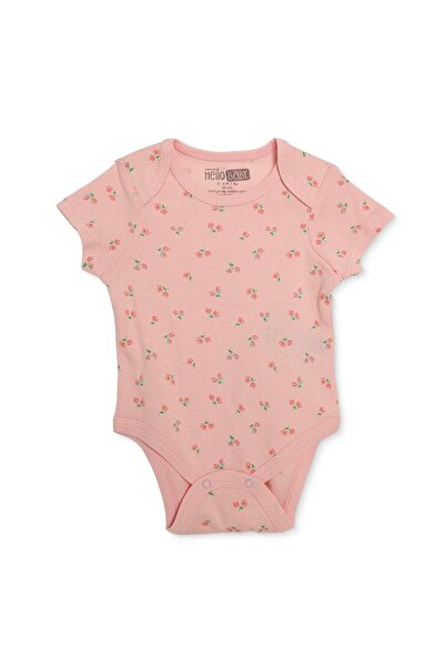 ebebek Hello Baby HelloBaby Kız Bebek Body Çıtçıtlı Zarf Yaka Kısa Kol