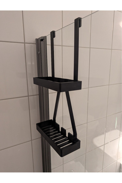 CASEY STORE Banyo Dizayn Askılı İki Katlı Duş Rafı - Delmesiz Vidasız Pratik ...