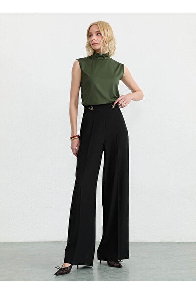 Selen Siyah Kadın Pantolon 26YSL5584