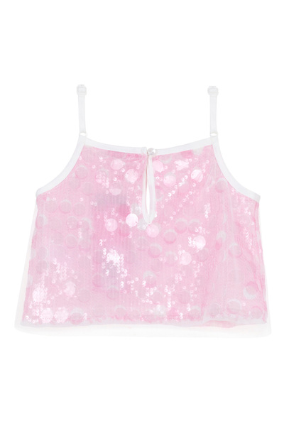 Barbie Pembe Kız Çocuk Payetli Bluz BRB6SG-BLZ6533