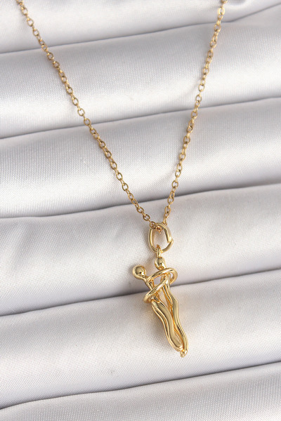 callerrons accessories Gold Color Chain Hugging Model Women's Necklace - Ebj2...