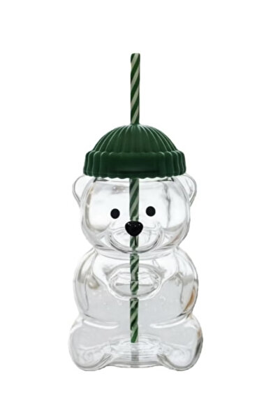 CUPETS Bear Straw Cup, 20oz Bear Glass Cup with Lid and Straw, Adorable Showe...