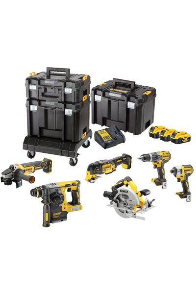Dewalt DCK685P3T 18V XR Set de 6 unelte fără perii (DCD796, DCF887, DCH273, D...