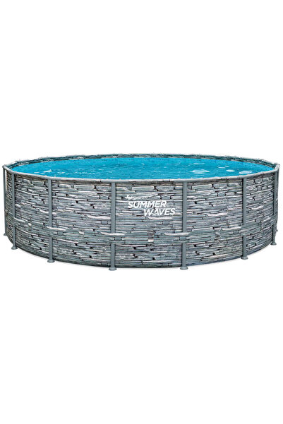 Summer Waves ® Metal Frame Pool, 488 x 122 cm, with Ladder, Filter and Cleani...