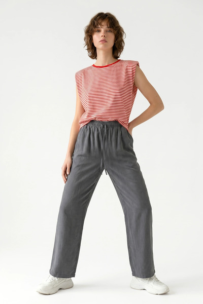 No Matter What Wide Leg Pants with Elasticated Cuffs