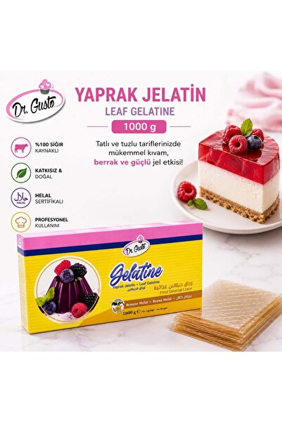 Dr. Gusto Yaprak Jelatin 1000 Gr Leaf Gelatine