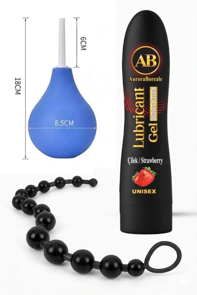 AuroraBoreale Premium 125 ML Çilekli Kayganlaştırıcı Jel Temizleme Pompası Bo...