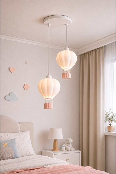 Marpa Lights İsimli Kız Erkek Çocuk ve Bebek Odası 2 li Balon Avize Kişiye Öz...