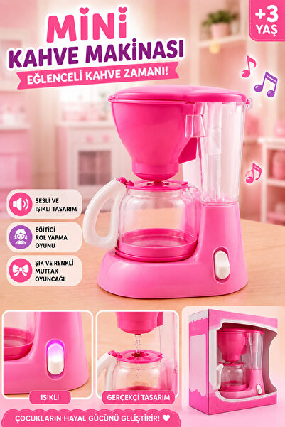 Tamsena Store Mini Kahve Makinesi Oyuncağı Işıklı Sesli Çocuk Mutfak Oyuncağı...