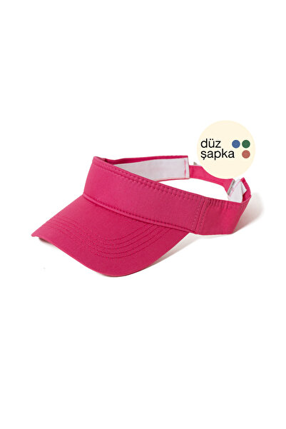 düz şapka studio Flat Hat |   Pink Visor Hat - Tennis Hat - Minimalist, No Logo and No Text