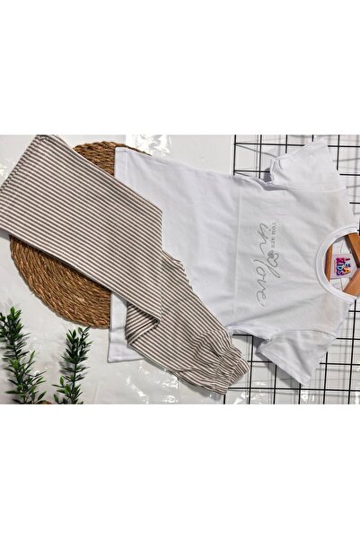 LEAKİDS Girls' Comfortable Trendy Striped Pants