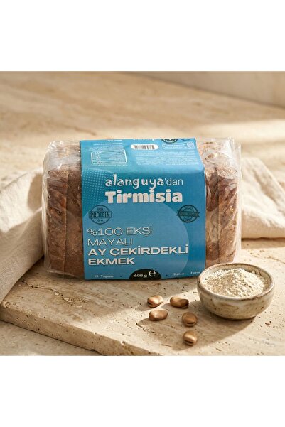 ALANGUYA %100 Ekşi Mayalı Ay Çekirdekli Ekmek, 600 g