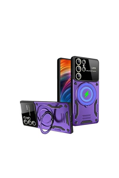 OEM Samsung Galaxy S24 Ultra Case Joy Lens Stand Cover - Purple