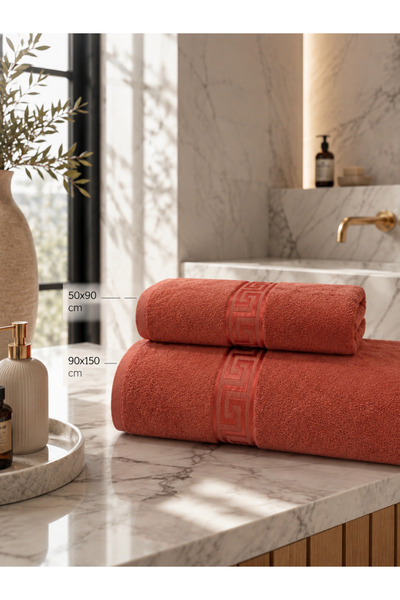 HOMERA HOME %100 Pamuk Velur 2’Li Banyo Havlu Seti