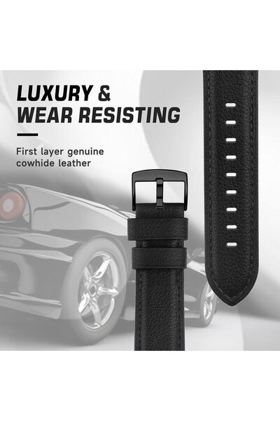 ZTECH Genuine Leather Strap Compatible with Apple Watch 42mm 44mm 45mm for Me...