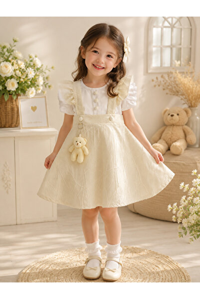 RÜYA KİDS Girl's Summer Holiday Dress - Birthday Dress Set of 2
