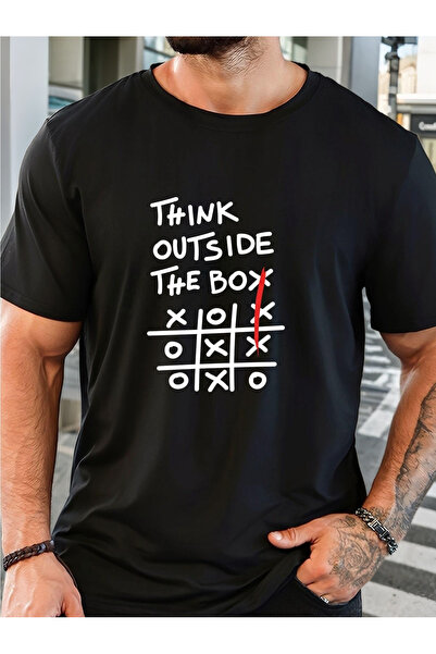 yiou trendy clothing تي شيرت كاجوال للرجال بنمط "Break Out of Your Mind"