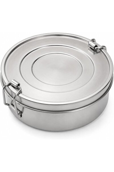 Biki Single Layer Stainless Steel Lunch Box with Locking Lid - 500ml