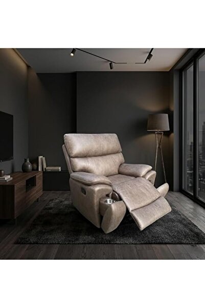 Generic Fixed Recliner Chair - Light Brown