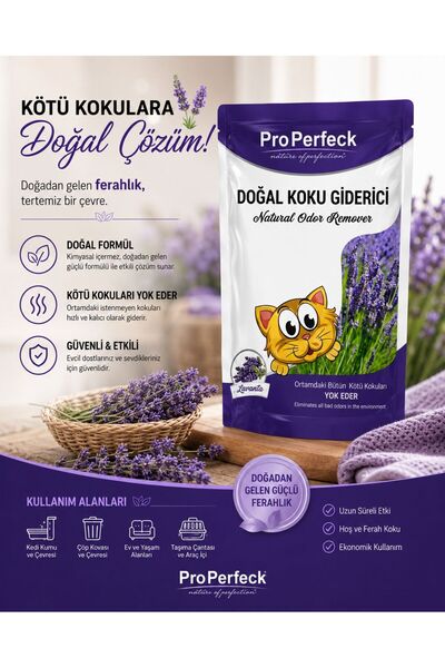 pro perfeck ProPerfeck Doğal Koku Giderici Kedi Kumu Kokusu Önleyici Ferahlat...
