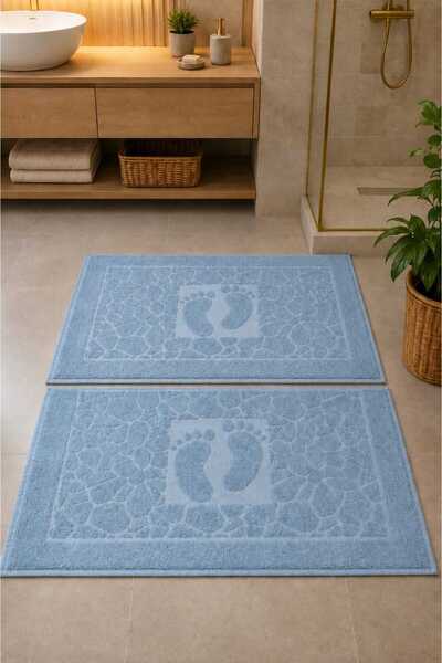 Mela Home 2-Piece Foot Towel-Foot Mat 50*70 cm 2 Pieces - Bathroom - Guest - ...