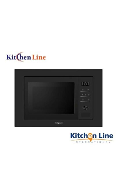 Kitchen Line ميكروويف مدمج مع شواية سعة 20 لتر أسود اللون من الفولاذ - 800 واط