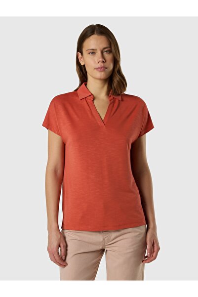 North Sails Comfort Fit V Yaka Detaylı Kısa Kollu Kadın Polo Yaka Tişört