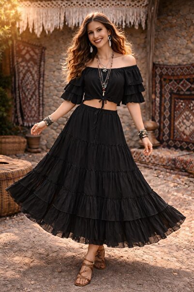 Marjinal Akadın Ruffled Layered Detailed Spanish Sleeve Set
