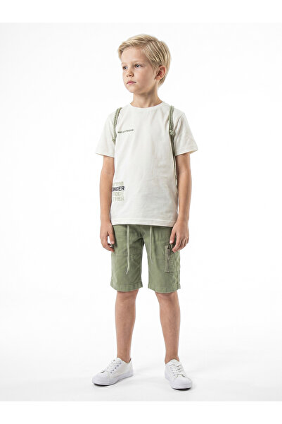 XO Kids Set de vară pentru băieți, 2 piese (bluză și pantaloni), cu geantă, 8...