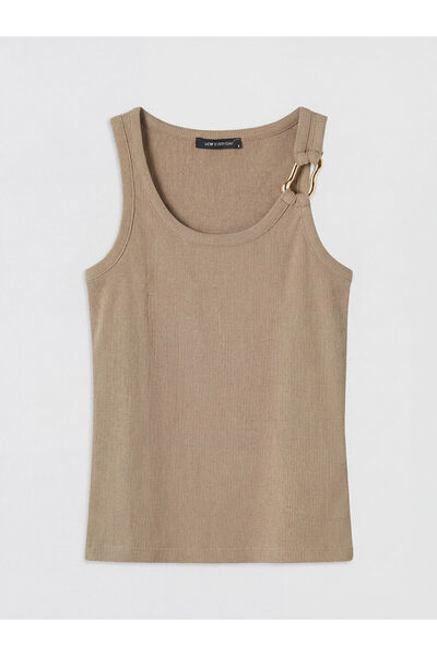 LC Waikiki New Season from Güli̇s Gi̇yi̇m Brown U-Neck Women's Tank Top with ...