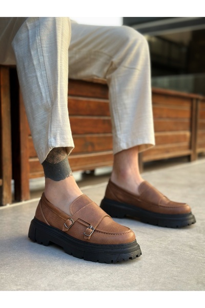 BOA Aba0242 Buckle Classic High Black Sole Tan Men's Shoes