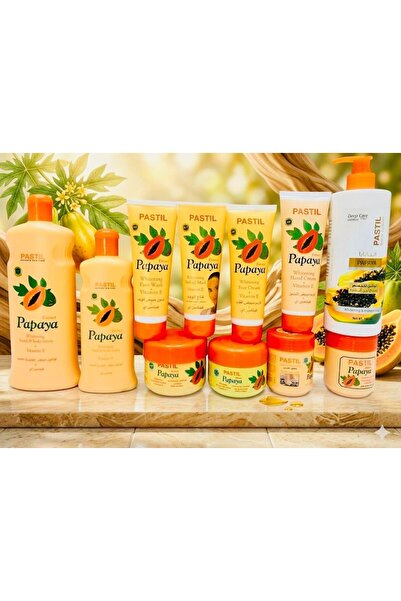 PASTIL Papaya With Vitamin E Body Care Kit With Lotion, Cream, Face Wash, Foo...