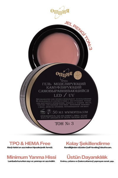 Opzia Builder Jel Protez Tırnak Jeli 50ml TPO&HEMA FREE - No:03