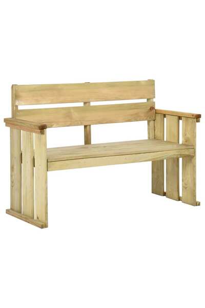 vidaxl Bancă de grădină, 121 cm, lemn de pin tratat