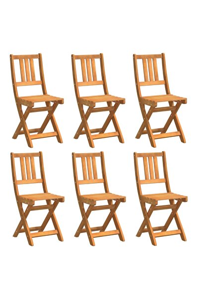 vidaxl Scaune Bistro pentru Exterior 6 pcs Lemn Solid de Acacia