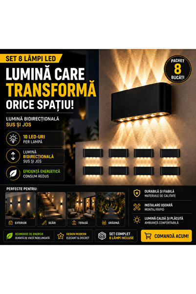 OEM SET 8 LAMPI BIDIRECTIONALE 12 LED (RO-V05)